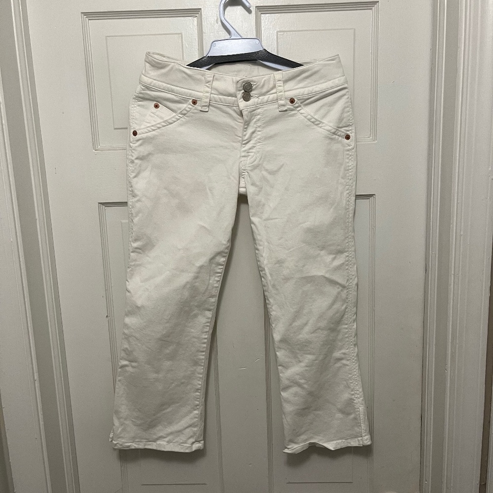 White Women's Hudson Capri Cut Jeans Size 28